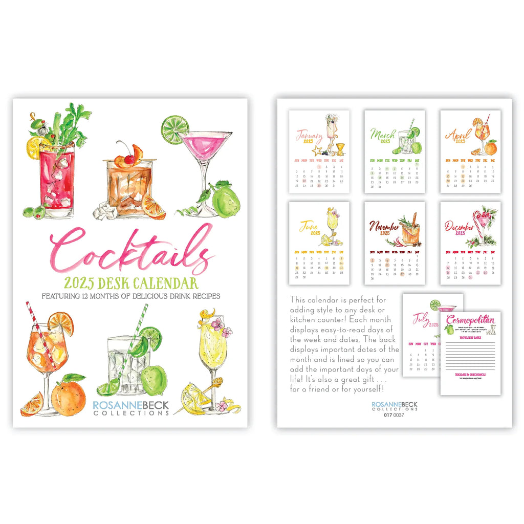 Rosanne Beck 2025 Cocktails Desk Calendar - Charles Mayer