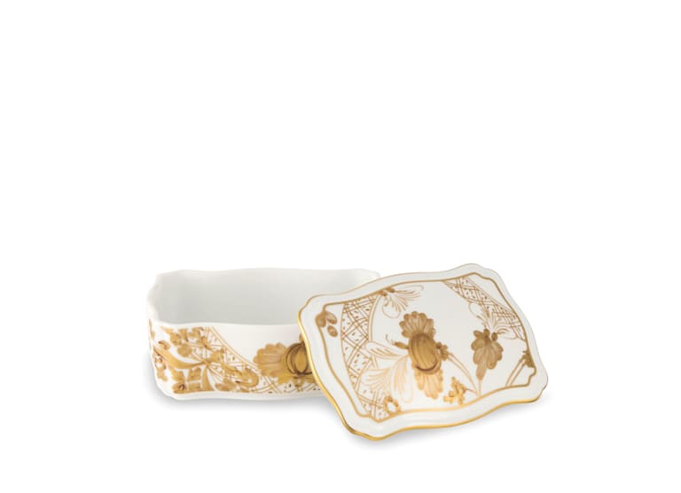 Ginori Oriente Italiano Aurum Rectangular Trinket Box - Charles Mayer