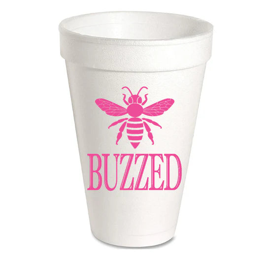 Rosanne Beck Buzzed Styrofoam Cups, 10 pack - Charles Mayer
