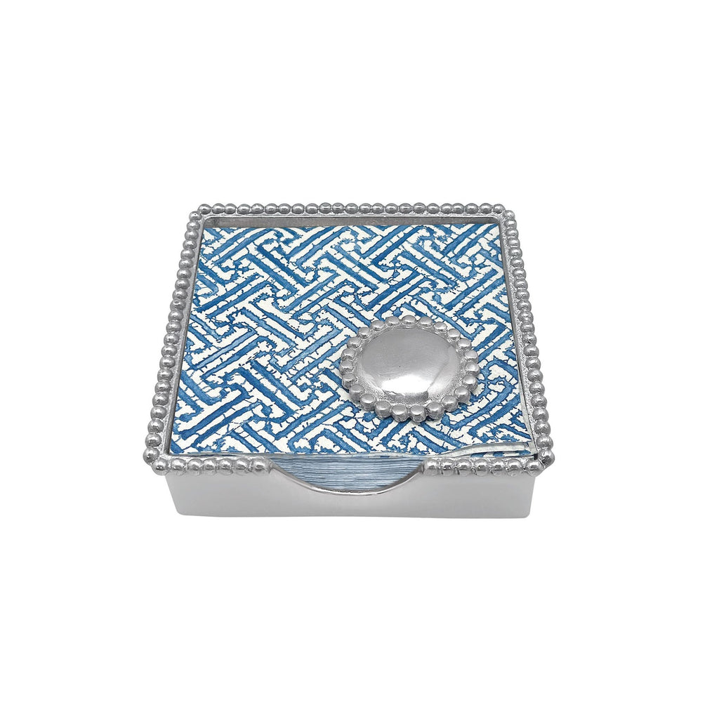 Mariposa Round Pearl Beaded Napkin Set - Charles Mayer