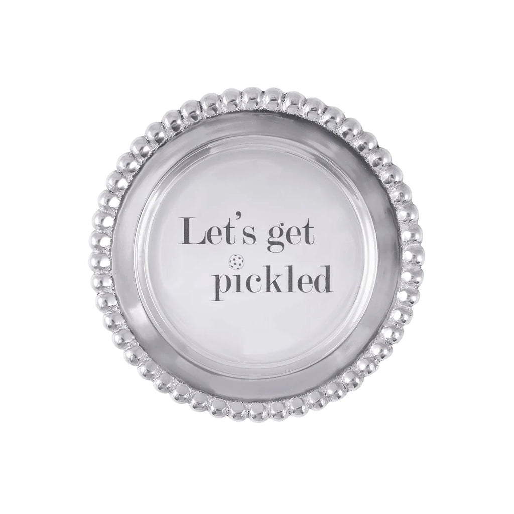 Mariposa Let's Get Pickled Beaded Wine Coaster - Charles Mayer