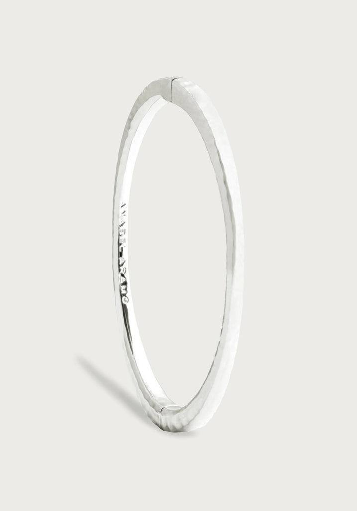Anabel Aram Farrier Thin Silver Hinged Bangle - Charles Mayer