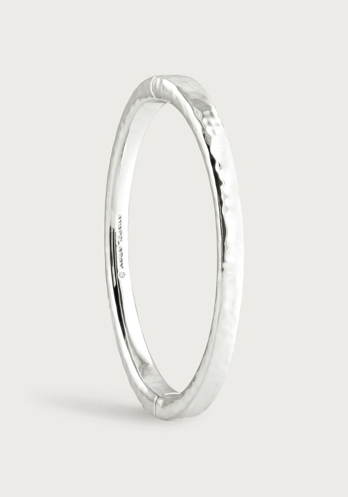 Anabel Aram Farrier Silver Medium Hinged Bangle - Charles Mayer