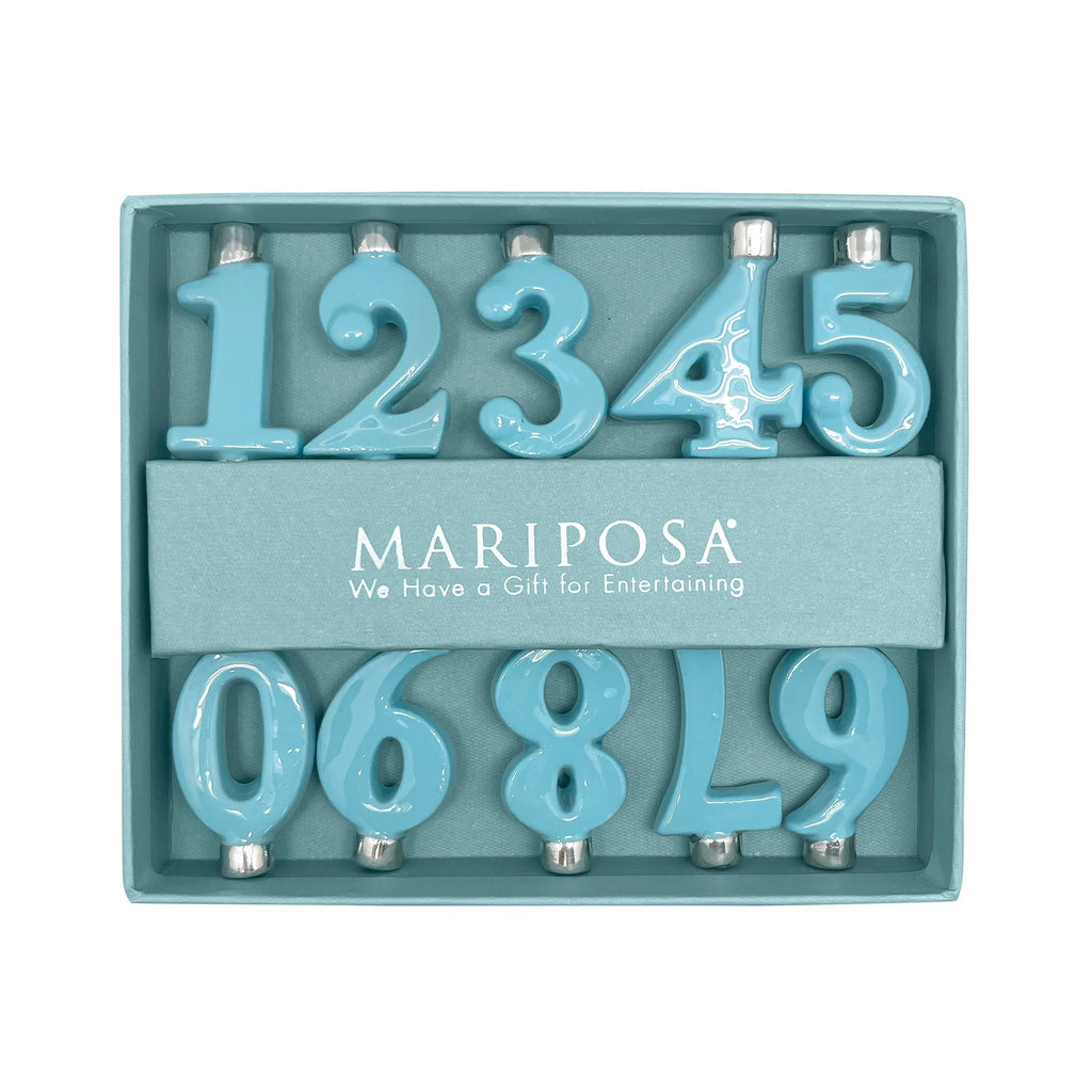 Mariposa Aqua Candle Holder Set - Charles Mayer