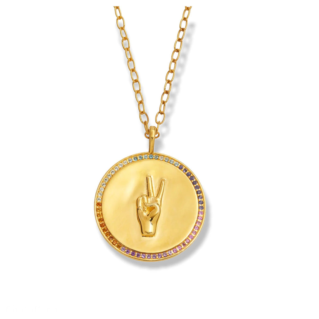 Dina Mckney Peace Out Charm Necklace - Charles Mayer