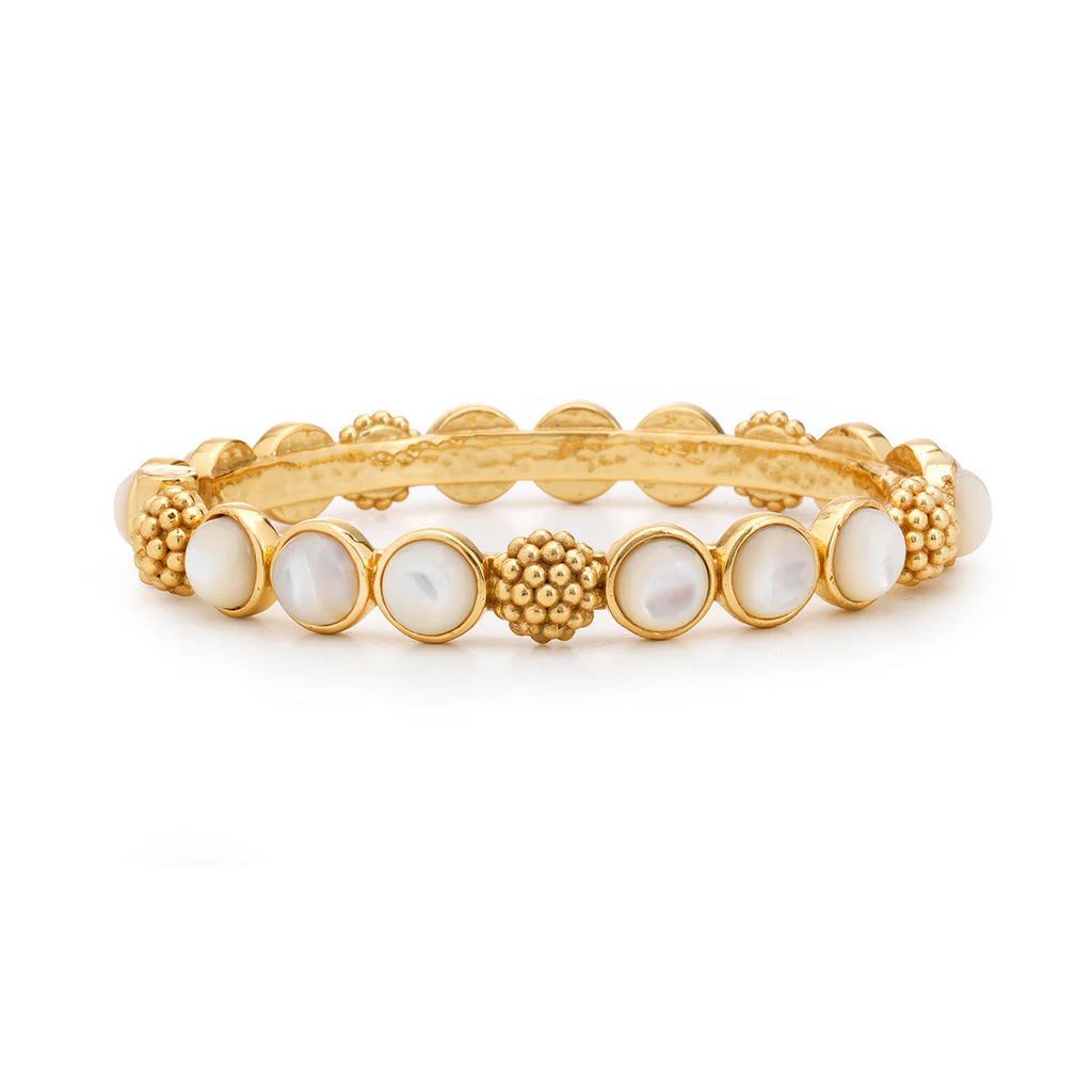 Capucine De Wulf Berry Gem Mother of Pearl Hinged Bangle - Charles Mayer