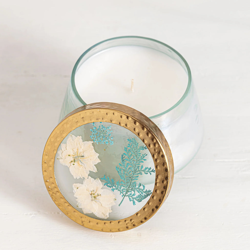 Rosy Rings Medium Pressed Floral Pacific Coast Candle - Charles Mayer