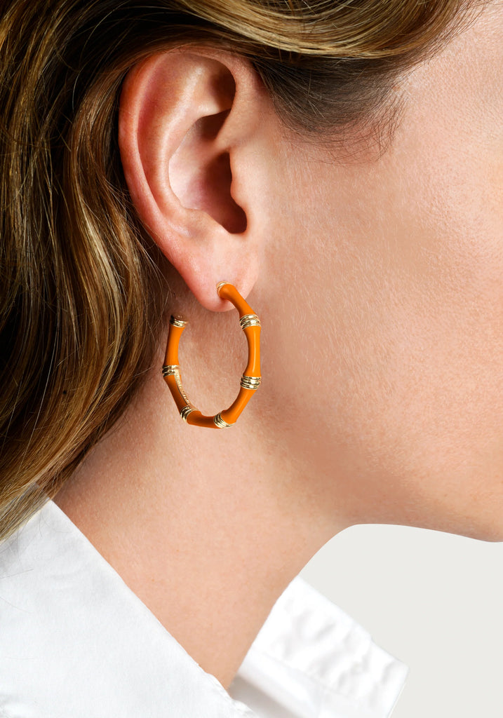 Anabel Aram Clementine & Gold Bamboo Hopp Earrings - Charles Mayer