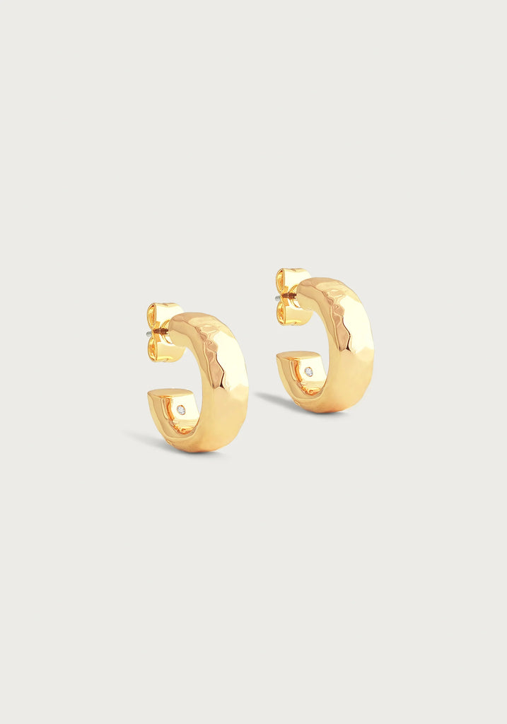 Anabel Aram Farrier Gold Huggie Earrings - Charles Mayer