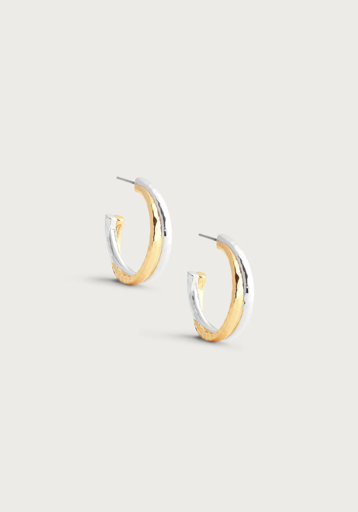 Anabel Aram Farrier Mixed Metal Hoop Earrings - Charles Mayer