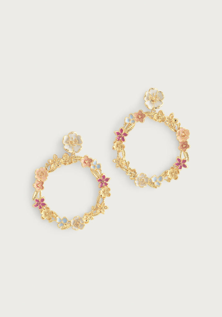 Anabel Aram Wildflowers Gathered Hoop Earrings - Charles Mayer