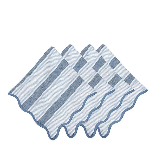 Juliska Cabana Stripe Ocean Napkin, Set of 4 - Charles Mayer