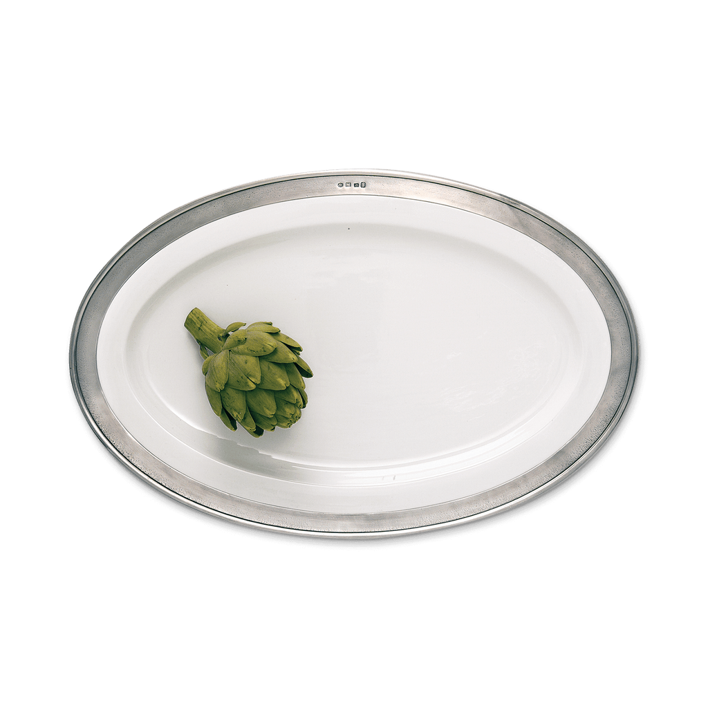 Match Pewter Convivio Large White Oval Serving Platter - Charles Mayer
