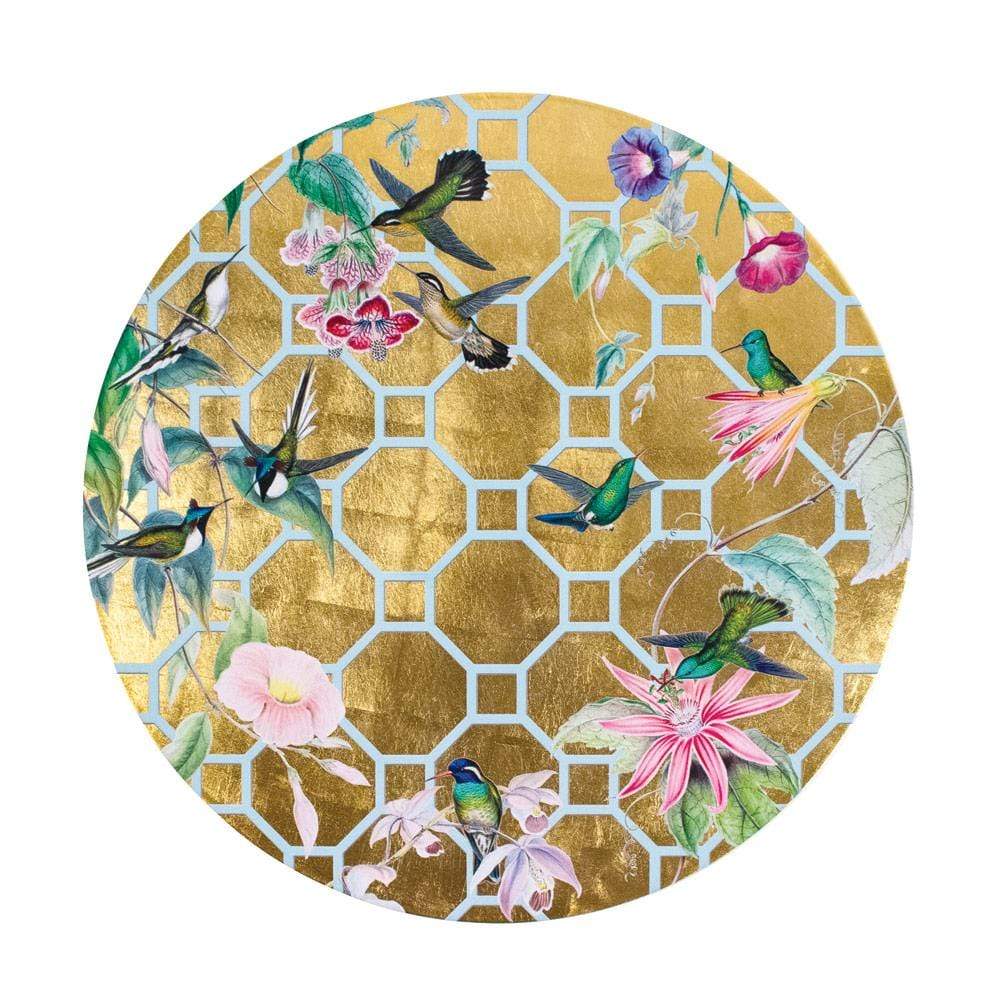 Caspari Hummingbird Wood Lacquer Placemat - Charles Mayer