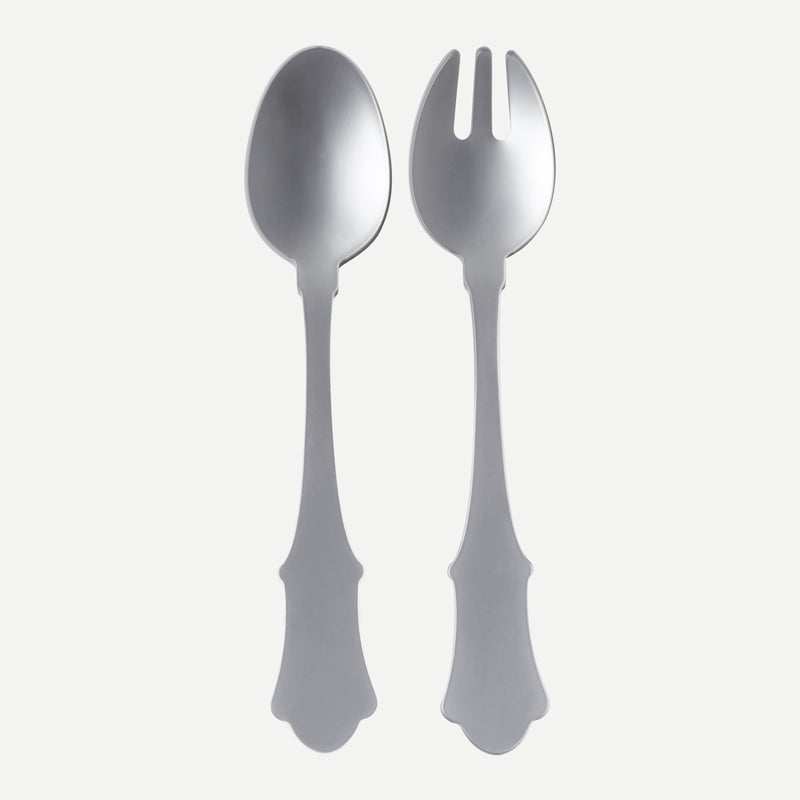 Sabre Honorine 2 Pc. Salad Set, Grey - Charles Mayer