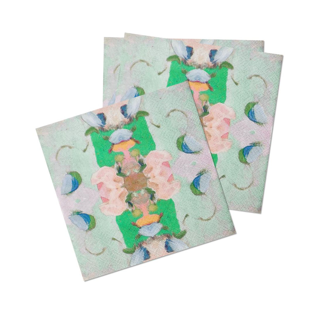 Laura Park Monet's Garden Green Cocktail Napkins - Charles Mayer
