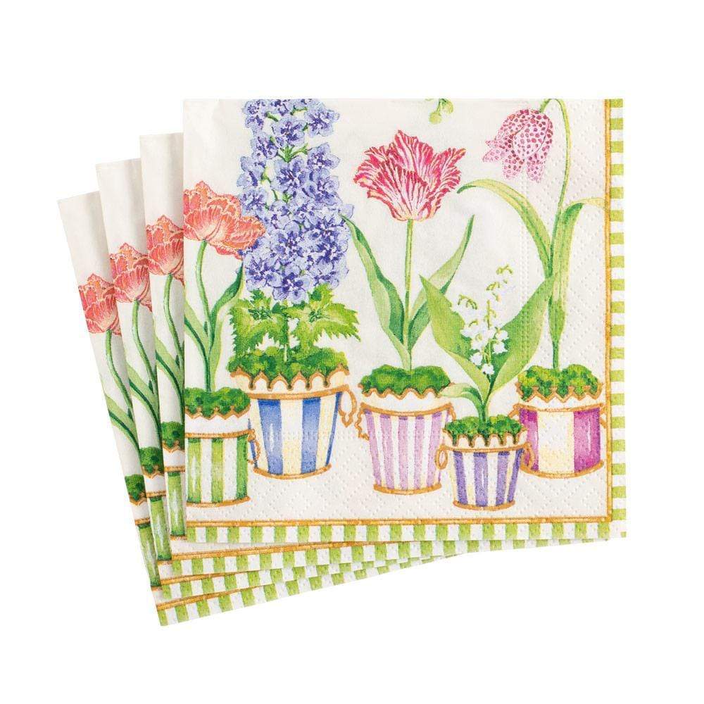 Caspari Window Garden Cocktail Napkins - Charles Mayer