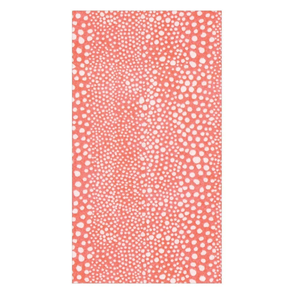 Caspari Pebble Coral Guest Towels - Charles Mayer