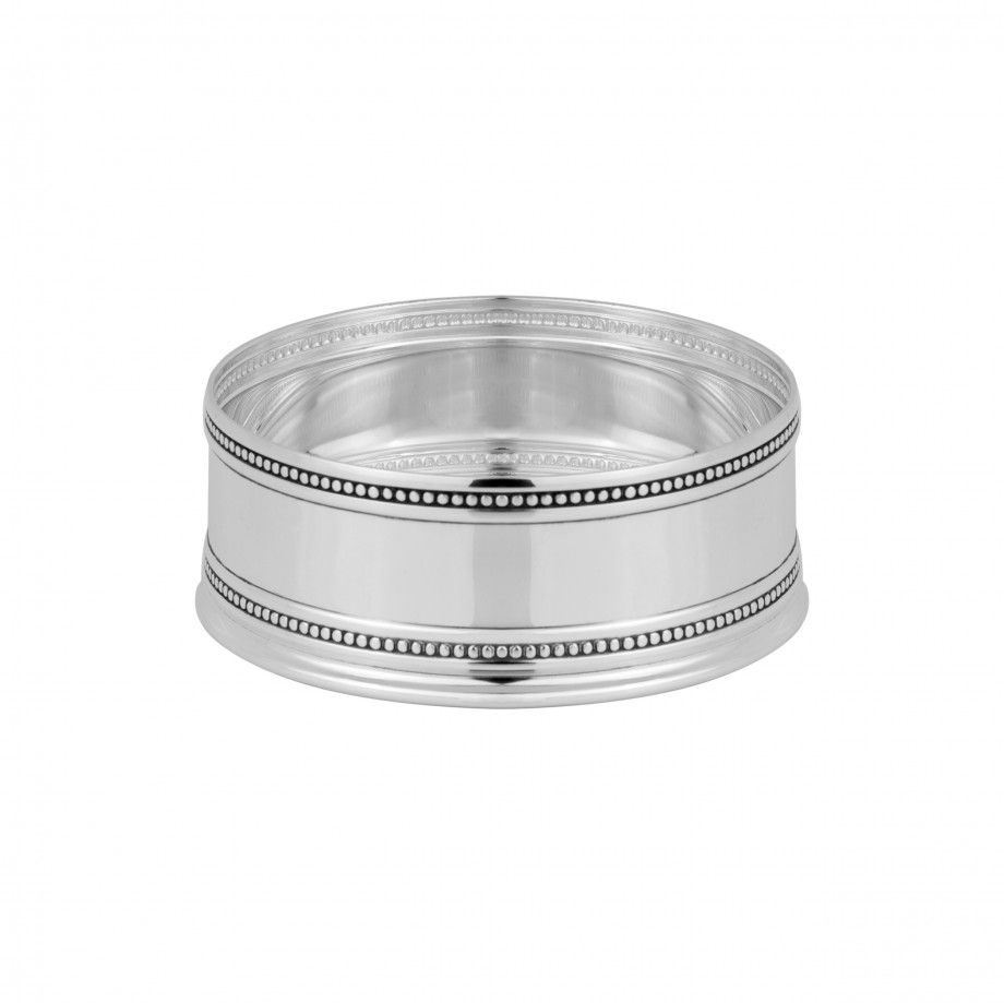 Silver Beaded Bottle Coaster - Charles Mayer