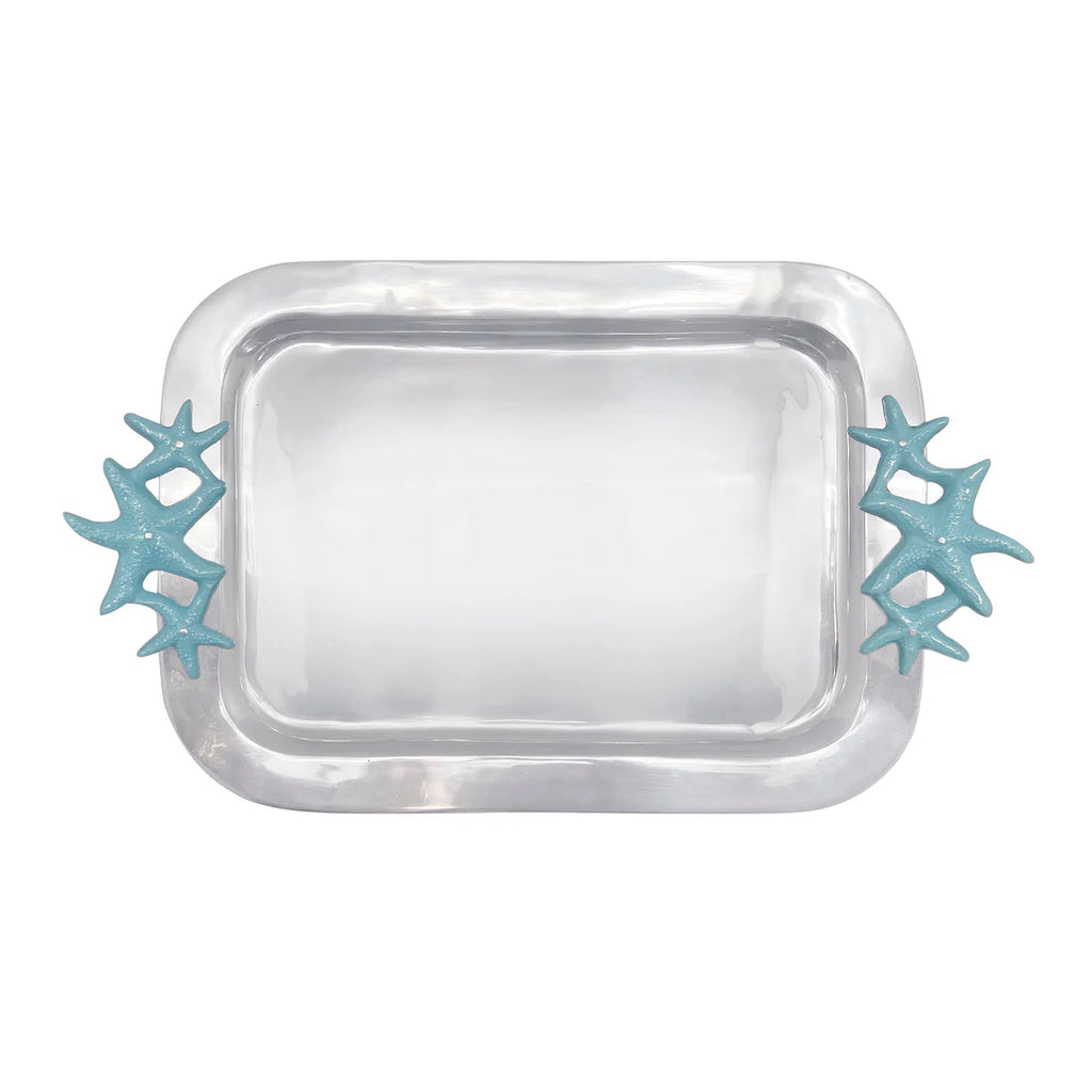 Mariposa Aqua Starfish Handled Tray - Charles Mayer