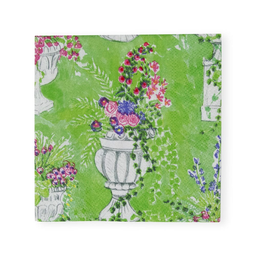 Caspari Jardin De Luxembourg Cocktail Napkins - Charles Mayer