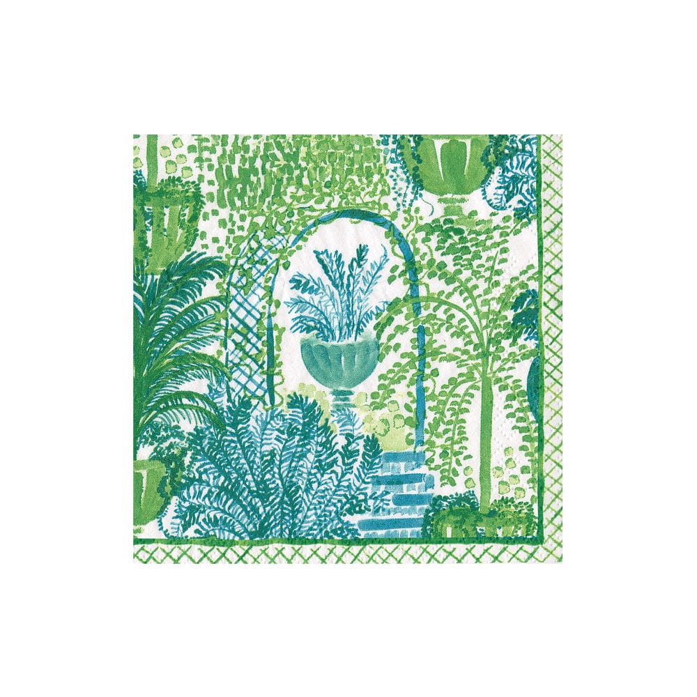 Caspari Garden Arbors Cocktail Napkins - Charles Mayer