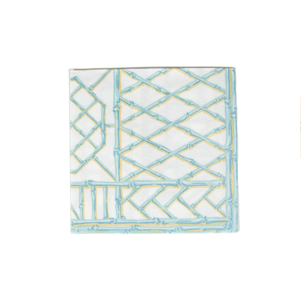 Caspari Bamboo Screen Blue Dinner Napkin - Charles Mayer