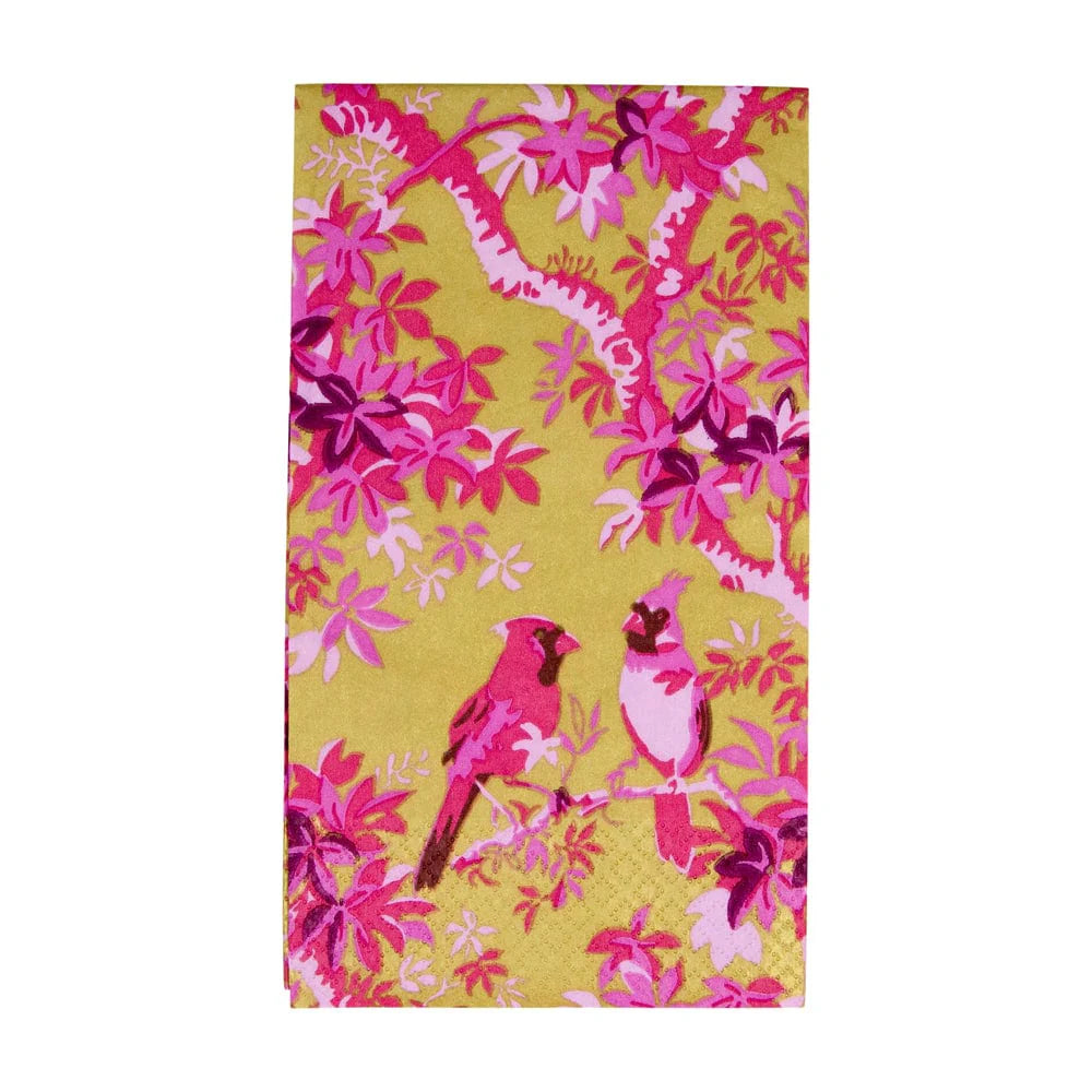 Caspari Scenic Songbirds Guest Napkin - Charles Mayer