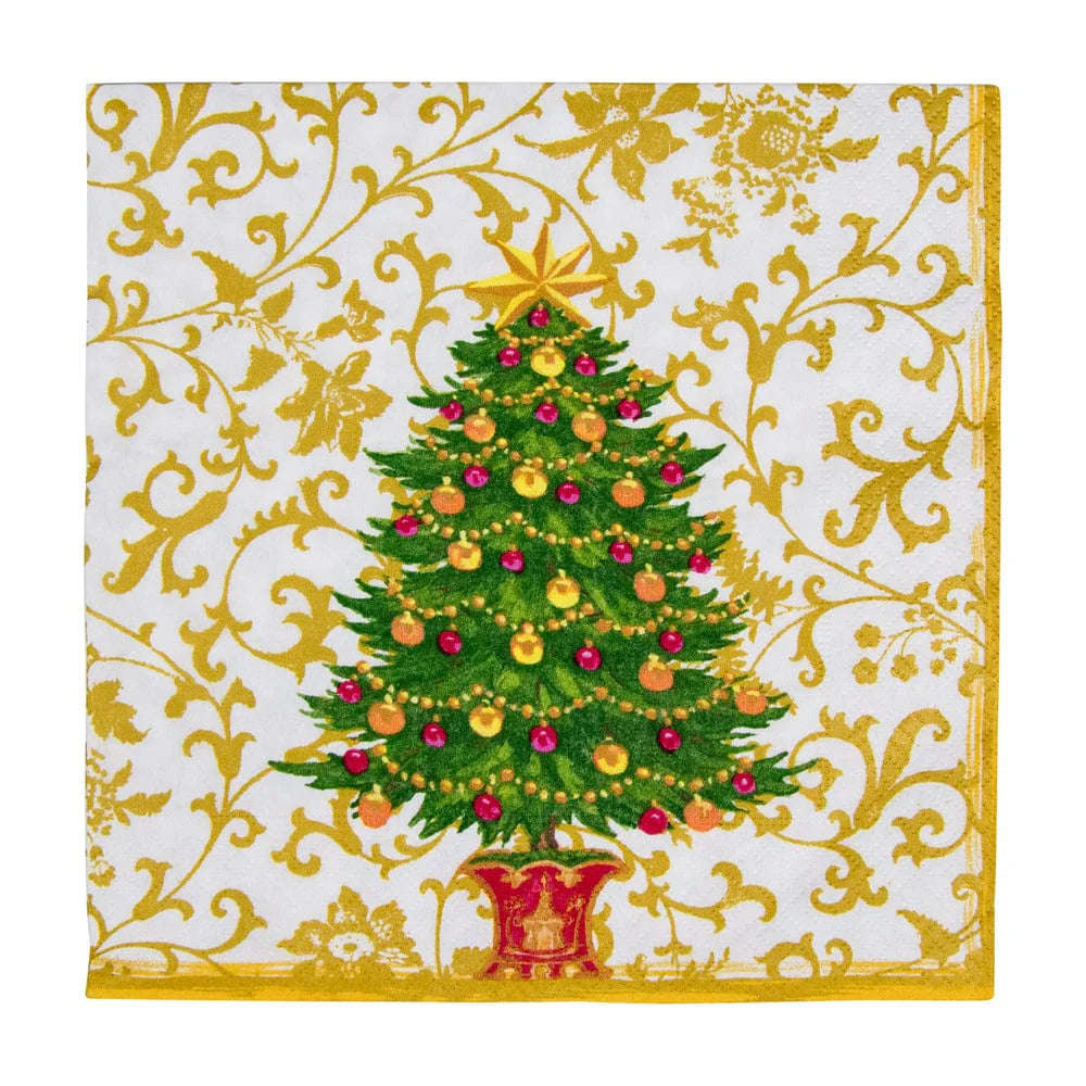 Caspari Gilded Tree Dinner Napkin - Charles Mayer