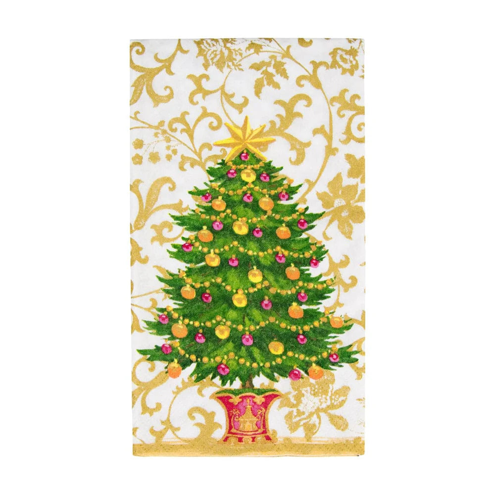 Caspari Gilded Tree Guest Towel - Charles Mayer