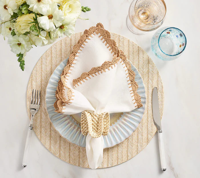 Kim Seybert Natural Herringbone Placemat - Charles Mayer