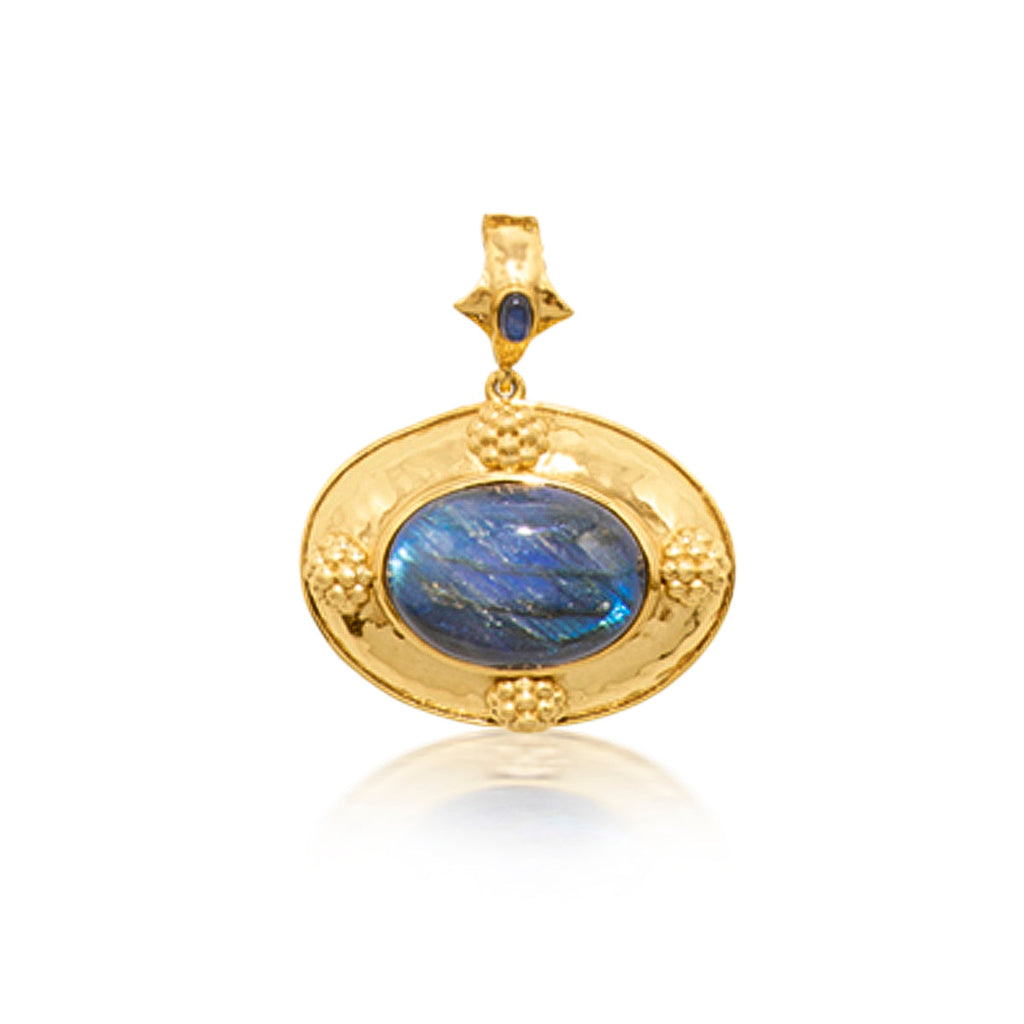 Capucine De Wulf Cleopatra Blue Labradorite Pendant - Charles Mayer