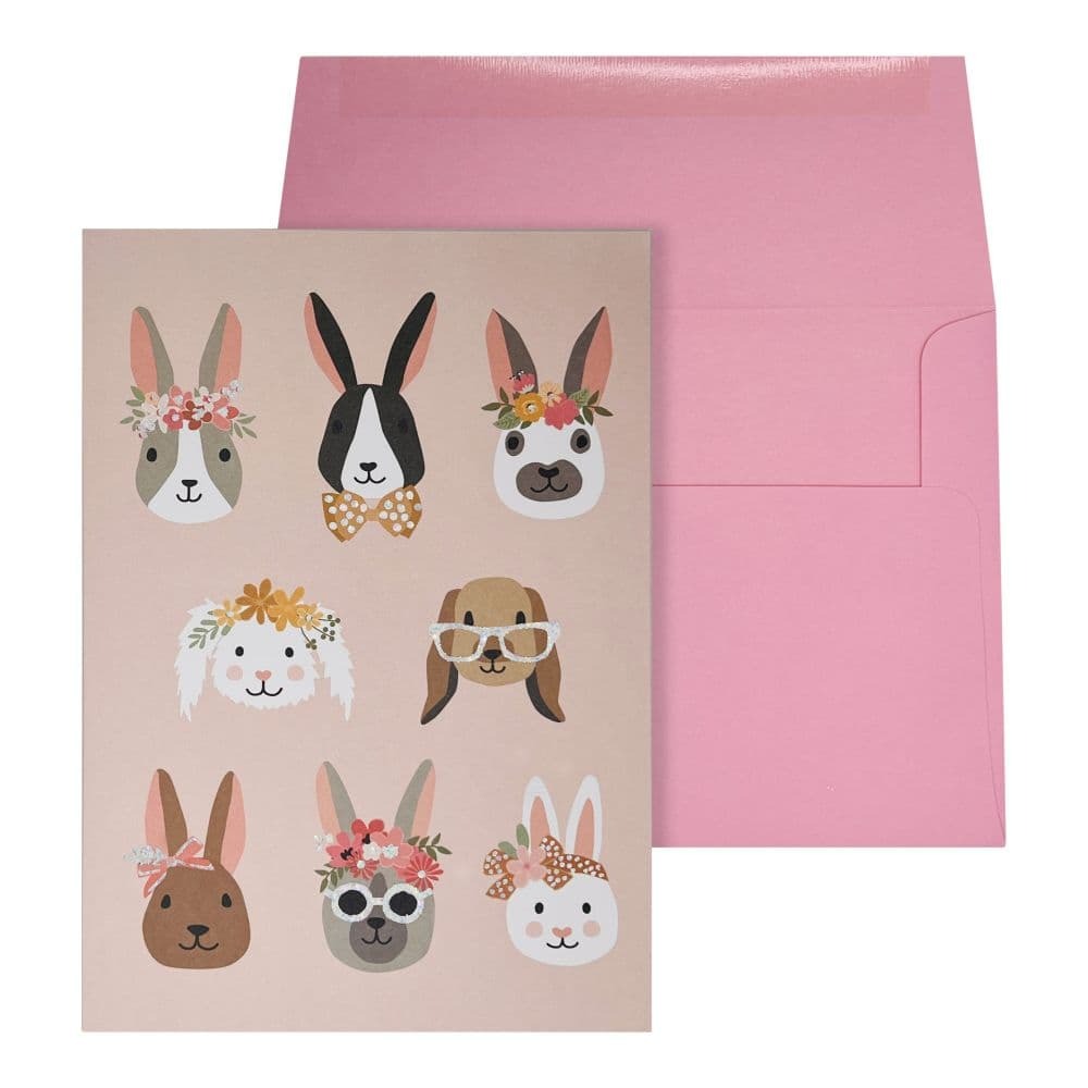 Niquea.D Funny Bunny Faces Easter Card - Charles Mayer