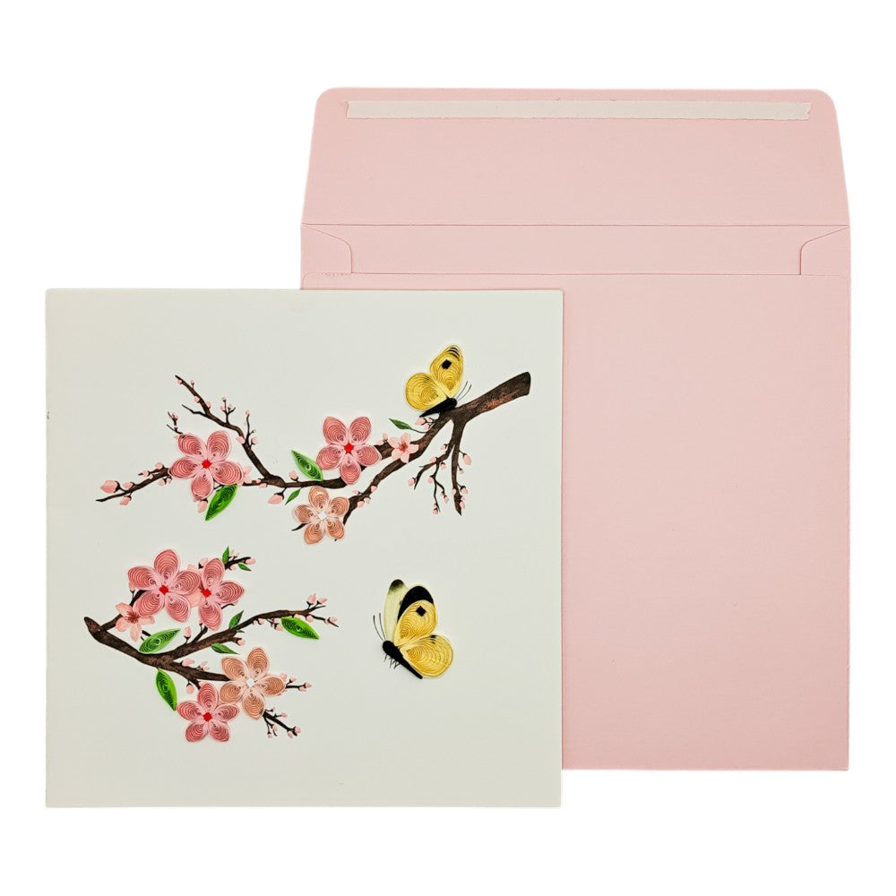 Niquea.D Quilled Cherry Blossoms Mother's Day Card - Charles Mayer