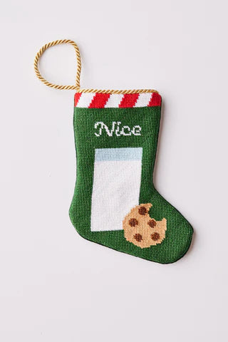 Bauble Stockings Nice Cookies and Milk Stocking - Charles Mayer