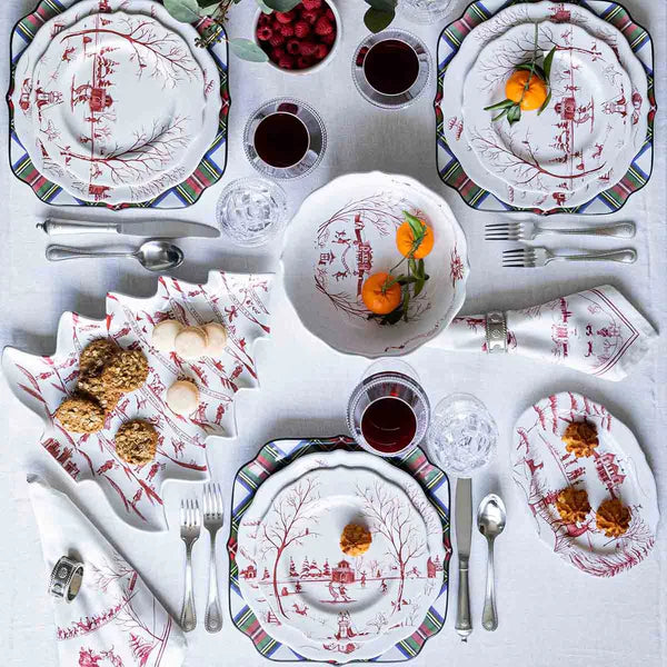 Juliska Winter Frolic Ruby Ginger Jar Place Card Holder - Charles Mayer
