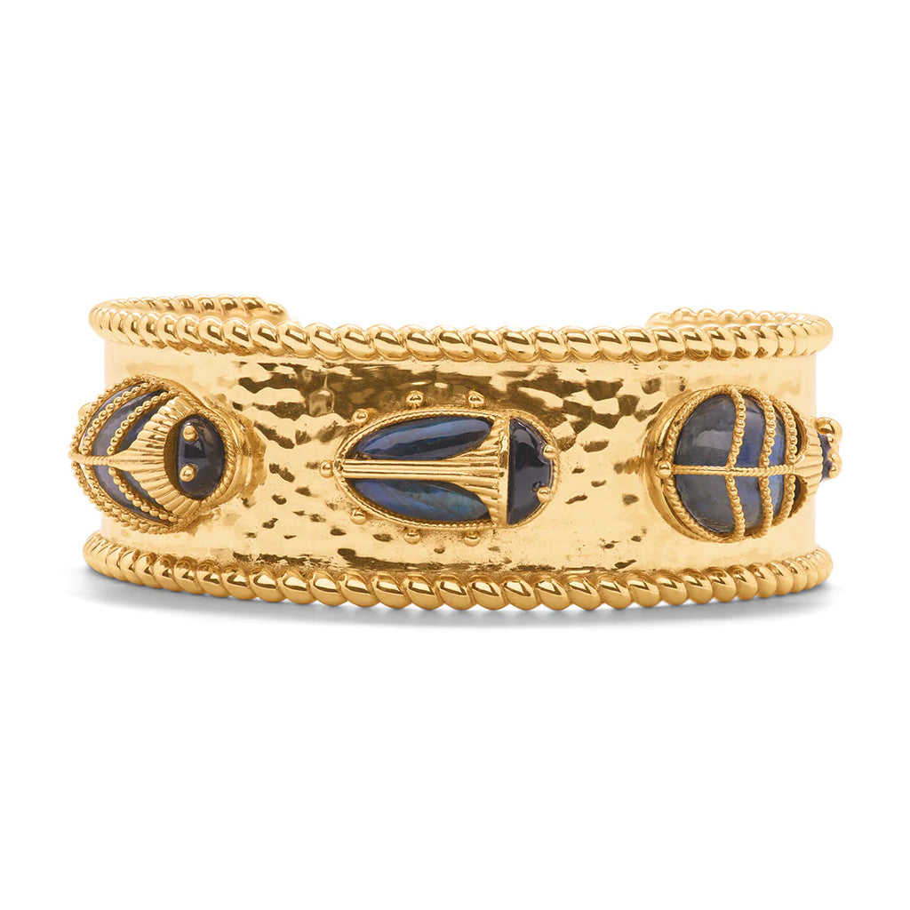 CAPUCINE DE WULF Scarab Family Cuff in Blue Labradorite - Charles Mayer