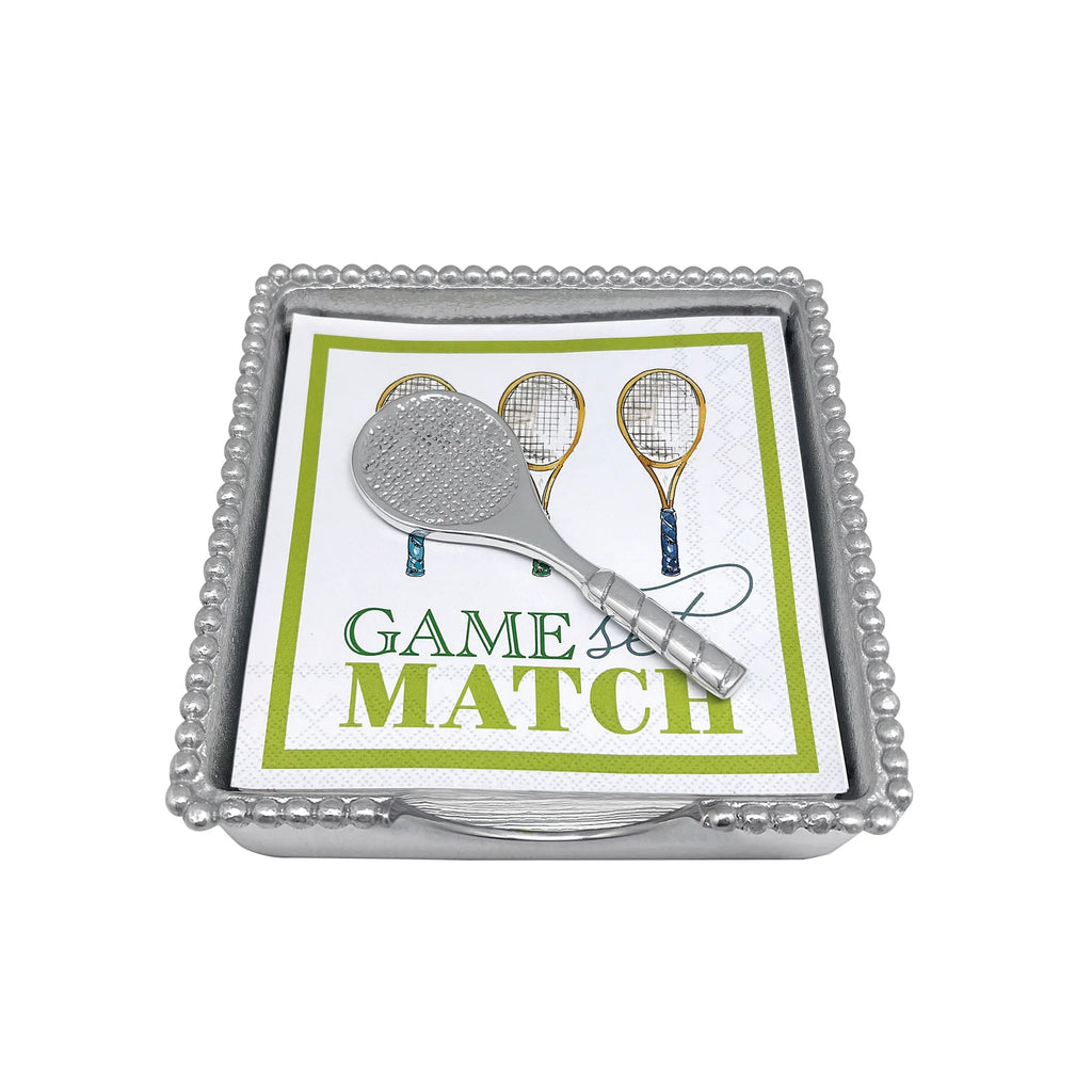 Mariposa Game, Set, Match Beaded Napkin Box - Charles Mayer