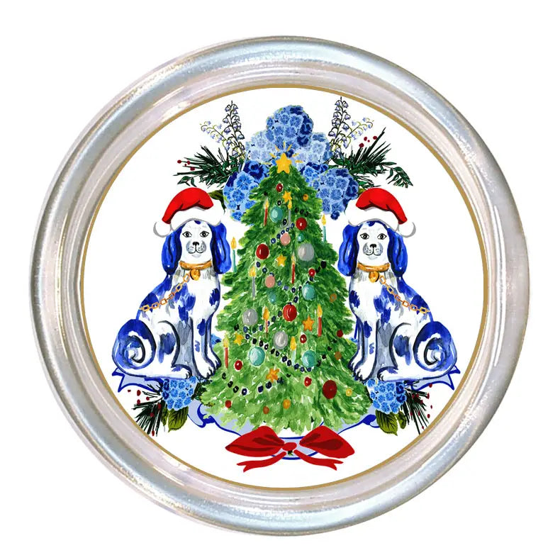 Marye Kelley Staffordshire Dog Christmas Small Catchall - Charles Mayer
