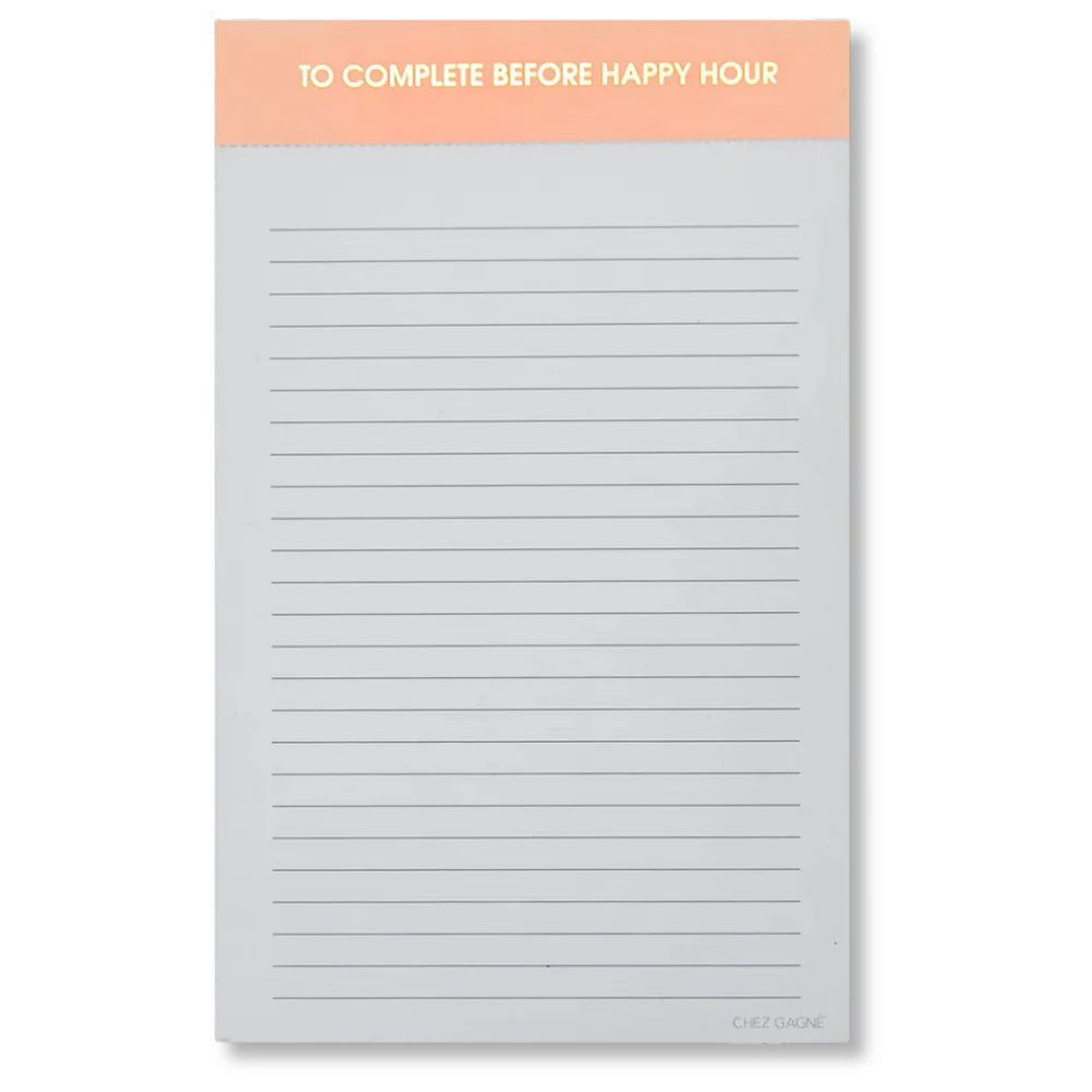Chez Gagne To Complete Before Happy Hour Notepad - Charles Mayer