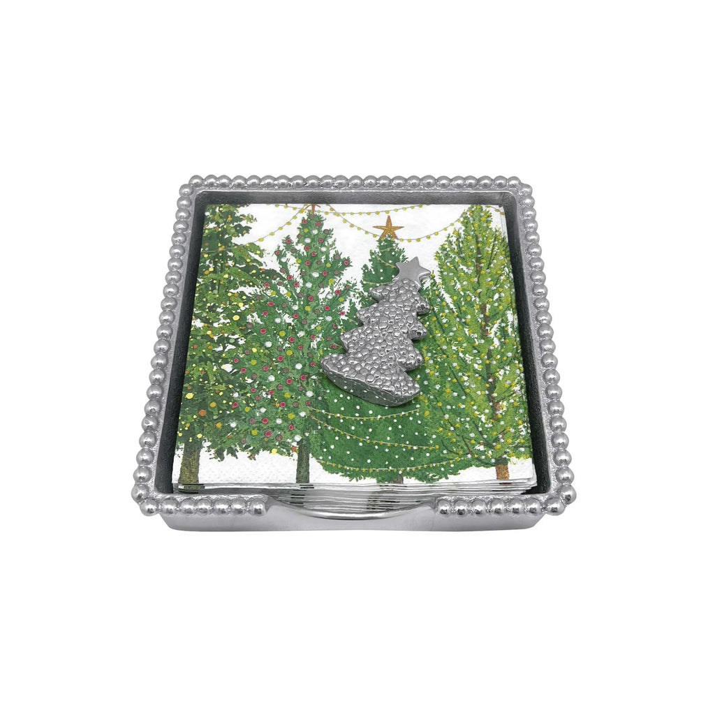 Mariposa Dotty Tree Beaded Napkin Box - Charles Mayer