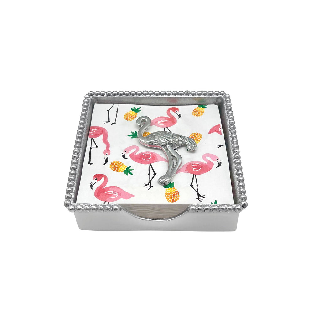 Mariposa Pink Flamingo Napkin Box - Charles Mayer