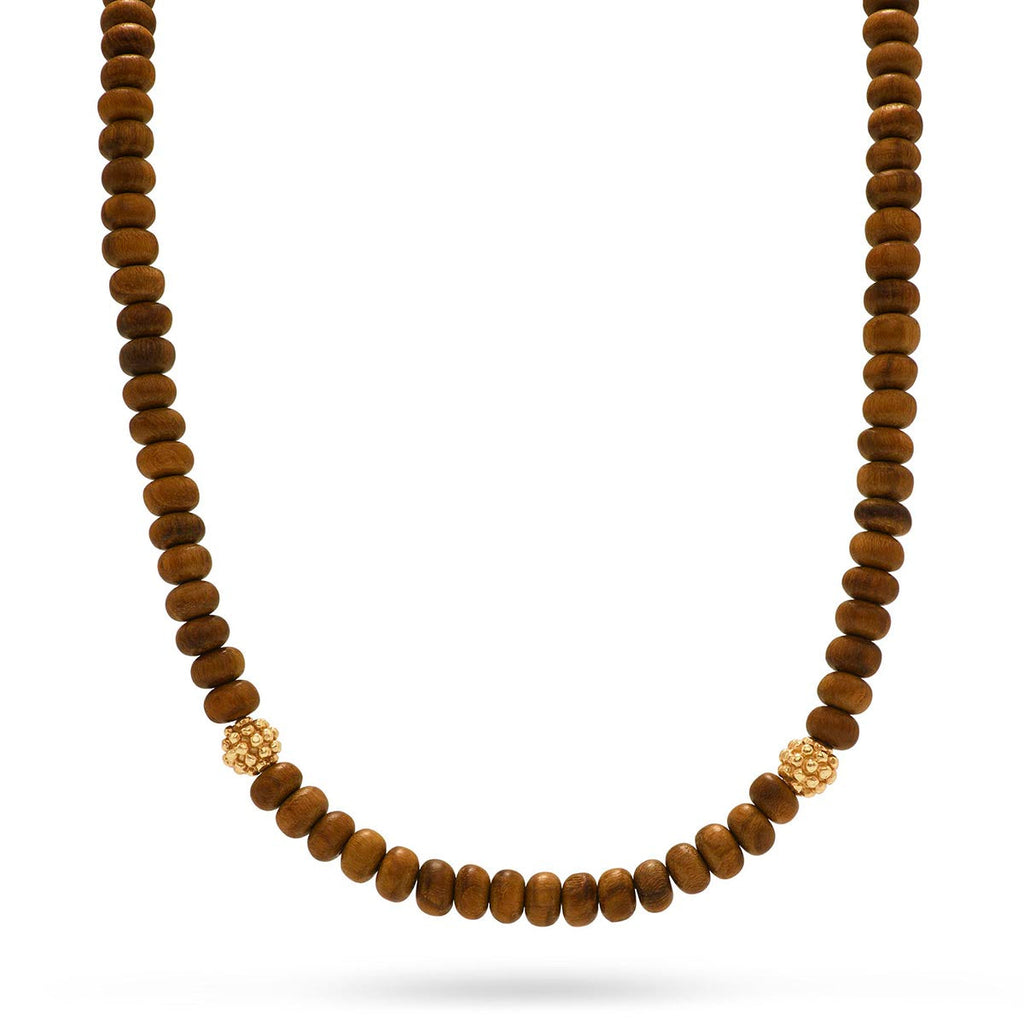 Capucine De Wulf Earth Goddess Teak Single Strand 16+2" Necklace - Charles Mayer