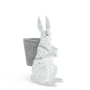 16.5" Whitewashed Resin Bunny - Charles Mayer