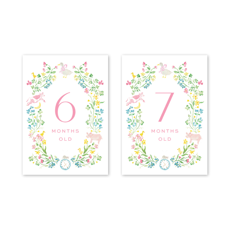 Dogwood Hill Mother Goose Milestone Cards - Charles Mayer