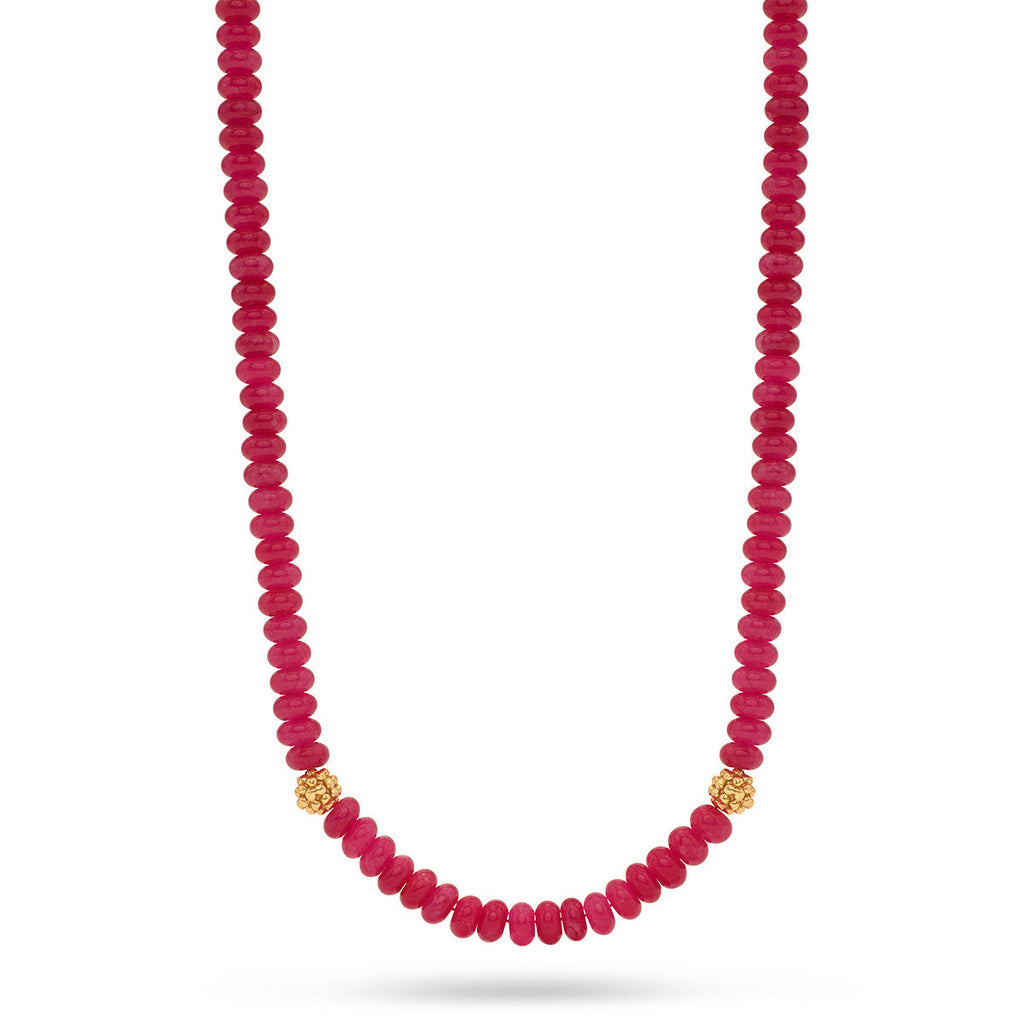 Capucine De Wulf Berry Peony Jade Single Strand Necklace - Charles Mayer