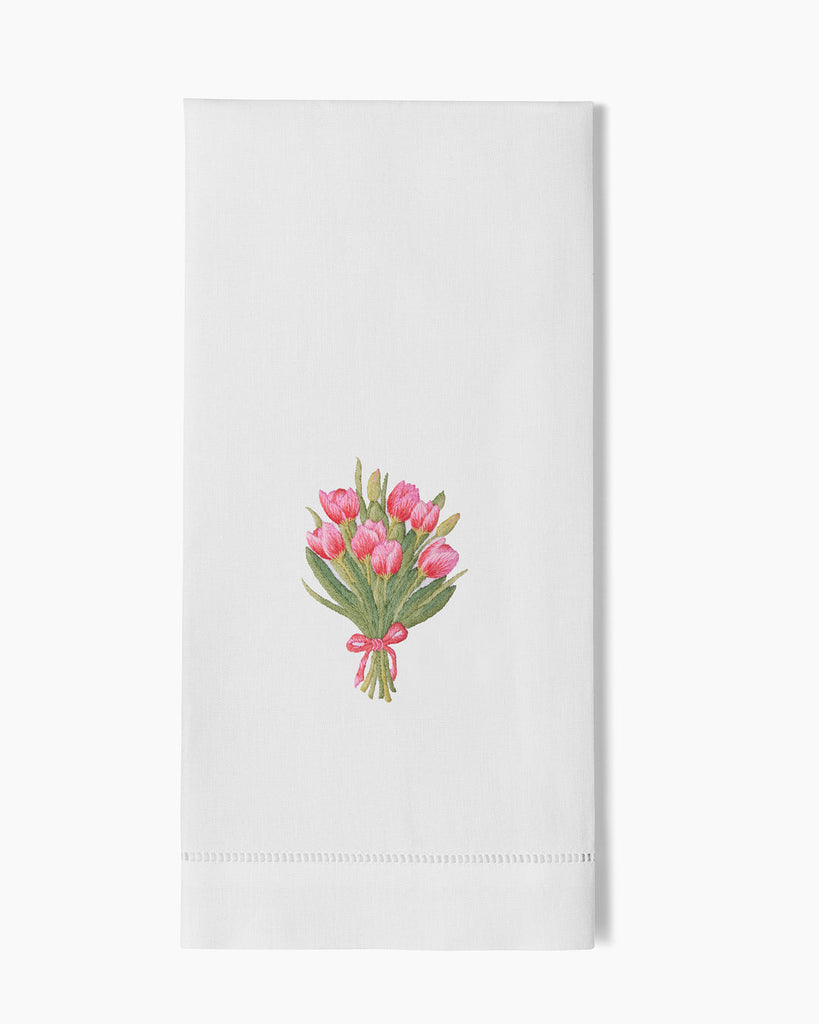 Henry Handwork Tulips Bouquet Hand Towel - Charles Mayer