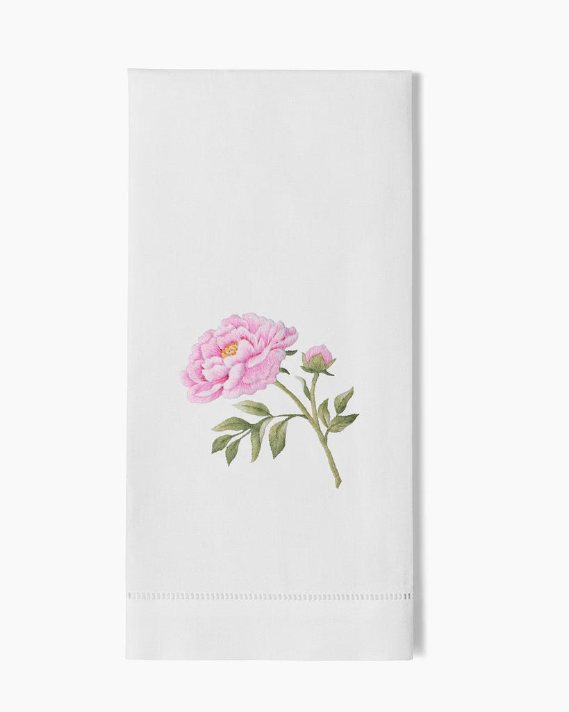 Henry Handwork Peony Stem Hand Towel - Charles Mayer