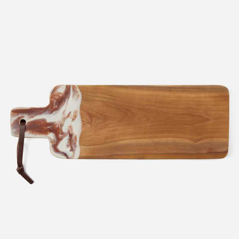 Blue Pheasant Austin Amber Swirled Serving Board - Charles Mayer