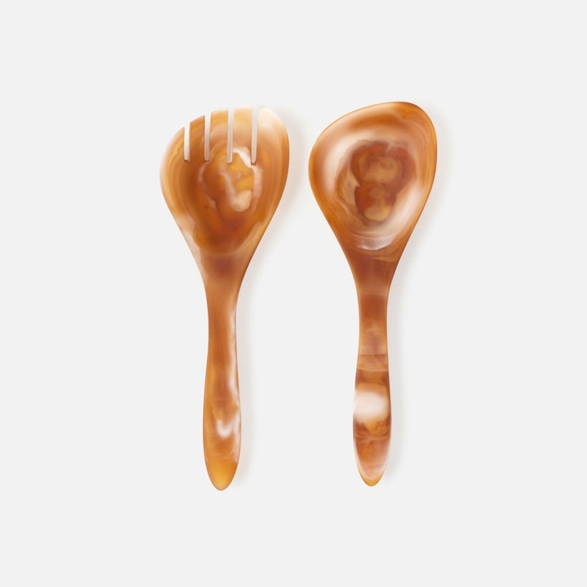 Blue Pheasant Amber Swirl 2pc Serving Set - Charles Mayer